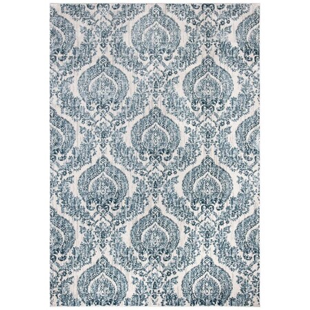 Safavieh 5 ft. 3 in. x 7 ft. 7 in. Isabella Rectangle Power Loomed RugNavy & Ivory ISA952N-5